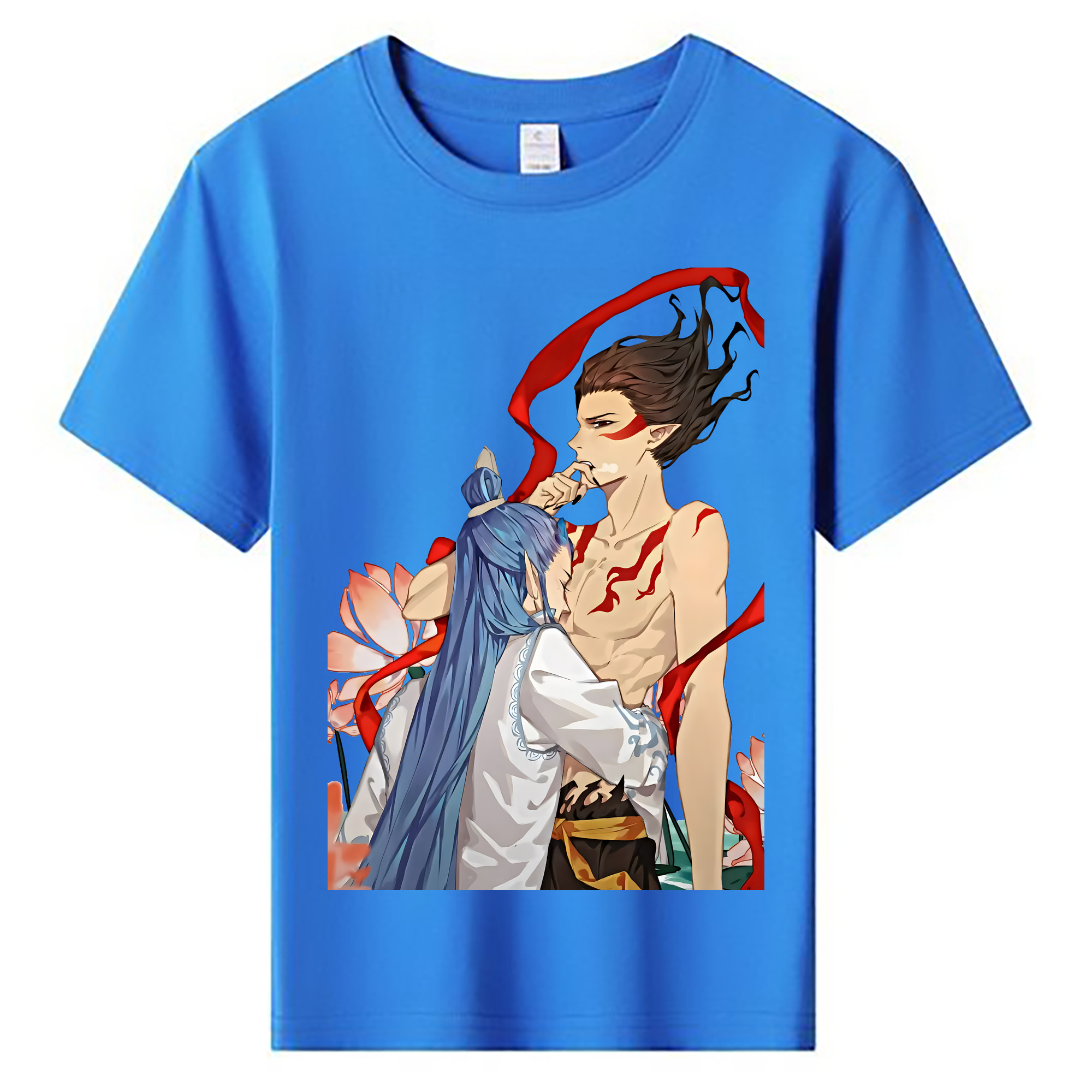 （画像用） Ne Zha 2 ナタ 魔童の大暴れ 綿100％キッズTシャツ（フロントプリント）